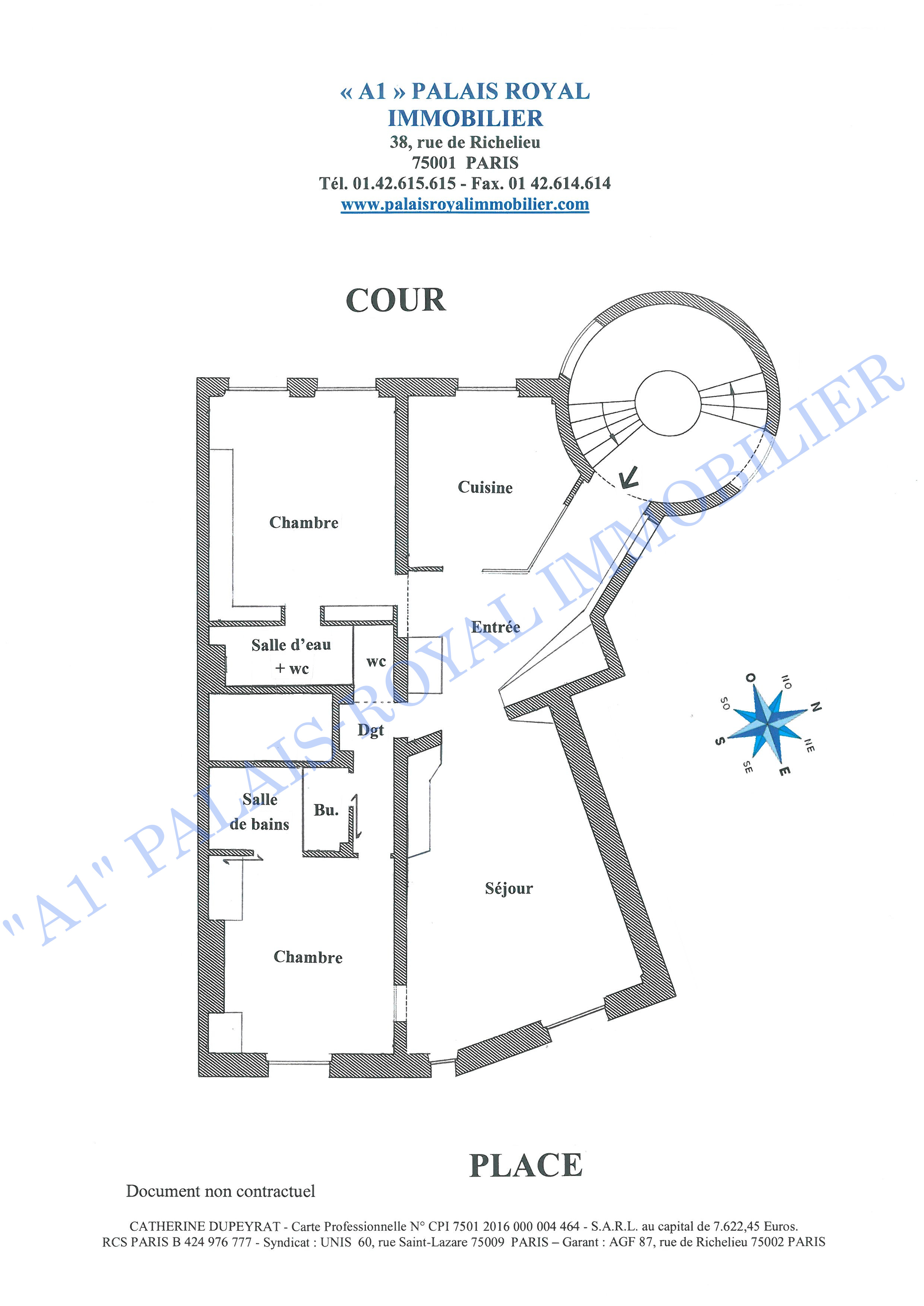 Paris 2ème - Choiseul / Quatre-Septembre 
Appartement d’architecte - Parfait état - Équipements de luxe
3 pièces traversant - 2 chambres + 2 Sdb + 2 wc
3ème étage avec ascenseur - Bel immeuble Haussmannien - Plan