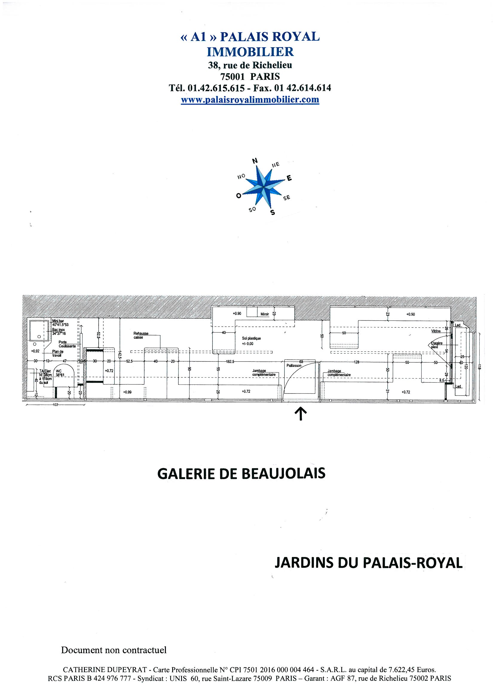 Paris 1er - Jardin du Palais-Royal
Sous les arcades et sur le jardin
Boutique d’angle à louer - Cession demandée
Grande surface linéaire de vitrine
Refaite à neuf
 - Plan