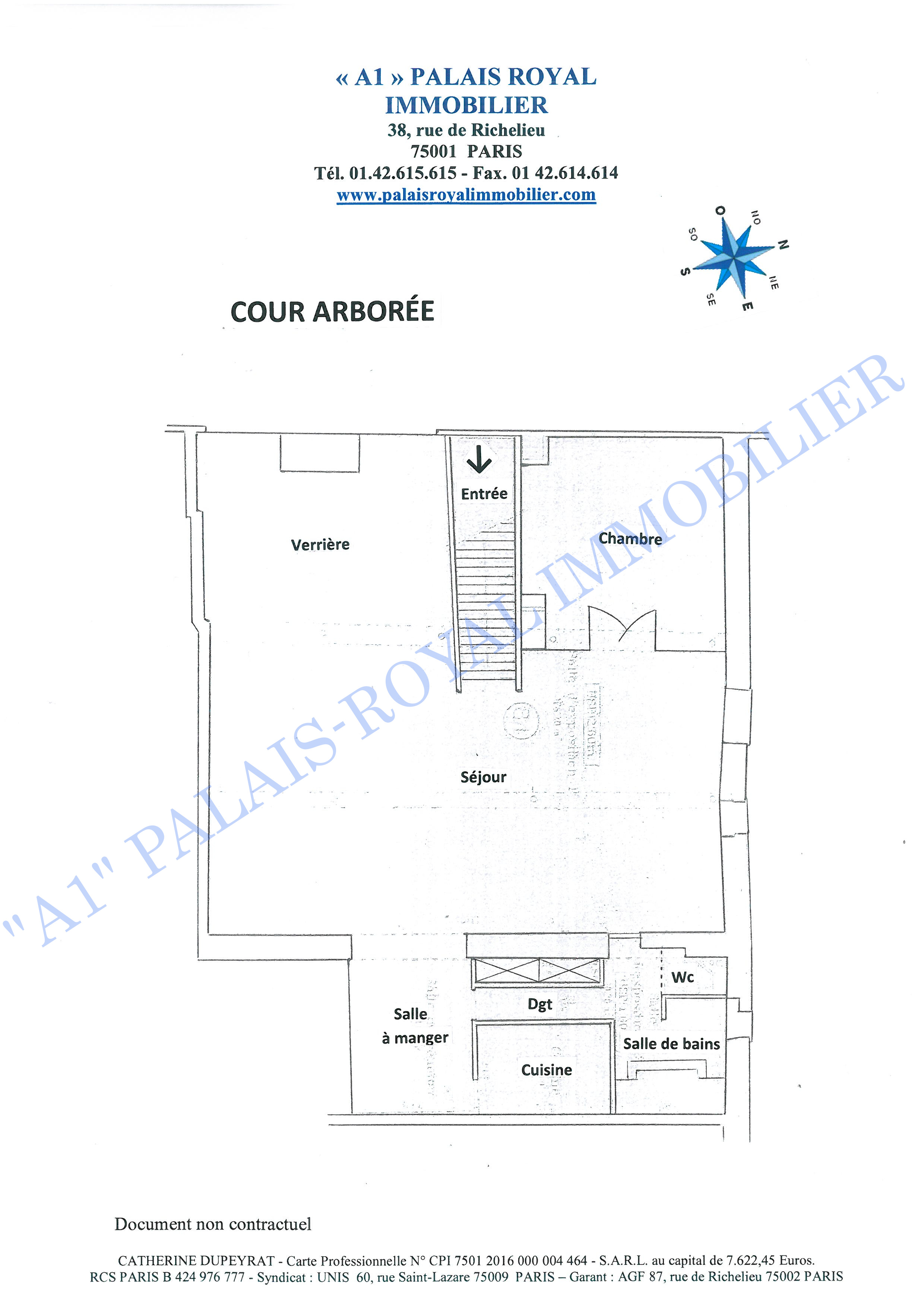 Paris 2ème – Sainte-Anne / Square Louvois
Immeuble ancien  XVIIIème siècle - 172m² - Entresol
Loft atypique avec grande verrière et baies vitrées
Prestations contemporaines
 - Plan