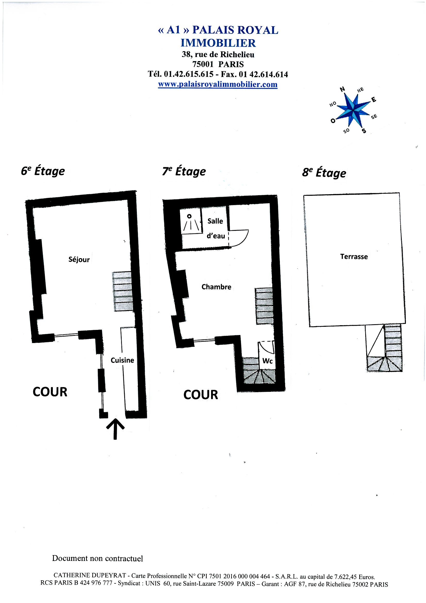 PARIS 1er – LOCATION MEUBLÉE
MUSÉE DU LOUVRE / SAINT-HONORÉ
CHARMANT 2 PIÈCES + GRANDE TERRASSE
6ème ÉTAGE EN TRIPLEX - VUE DÉGAGÉE SUR PARIS - Plan