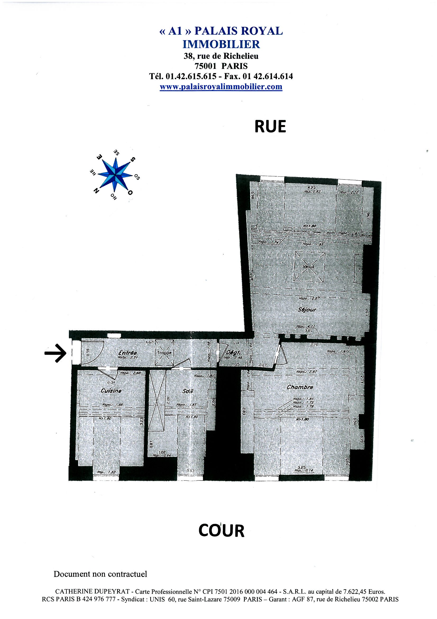 PARIS 2ème – À DEUX PAS DU SQUARE LOUVOIS
CHARMANT 2 PIÈCES - BEAU VOLUME TRAVERSANT
 6ÈME ET DERNIER ÉTAGE + ASCENSEUR
IDÉAL PIED À TERRE / INVESTISSEMENT
 - Plan