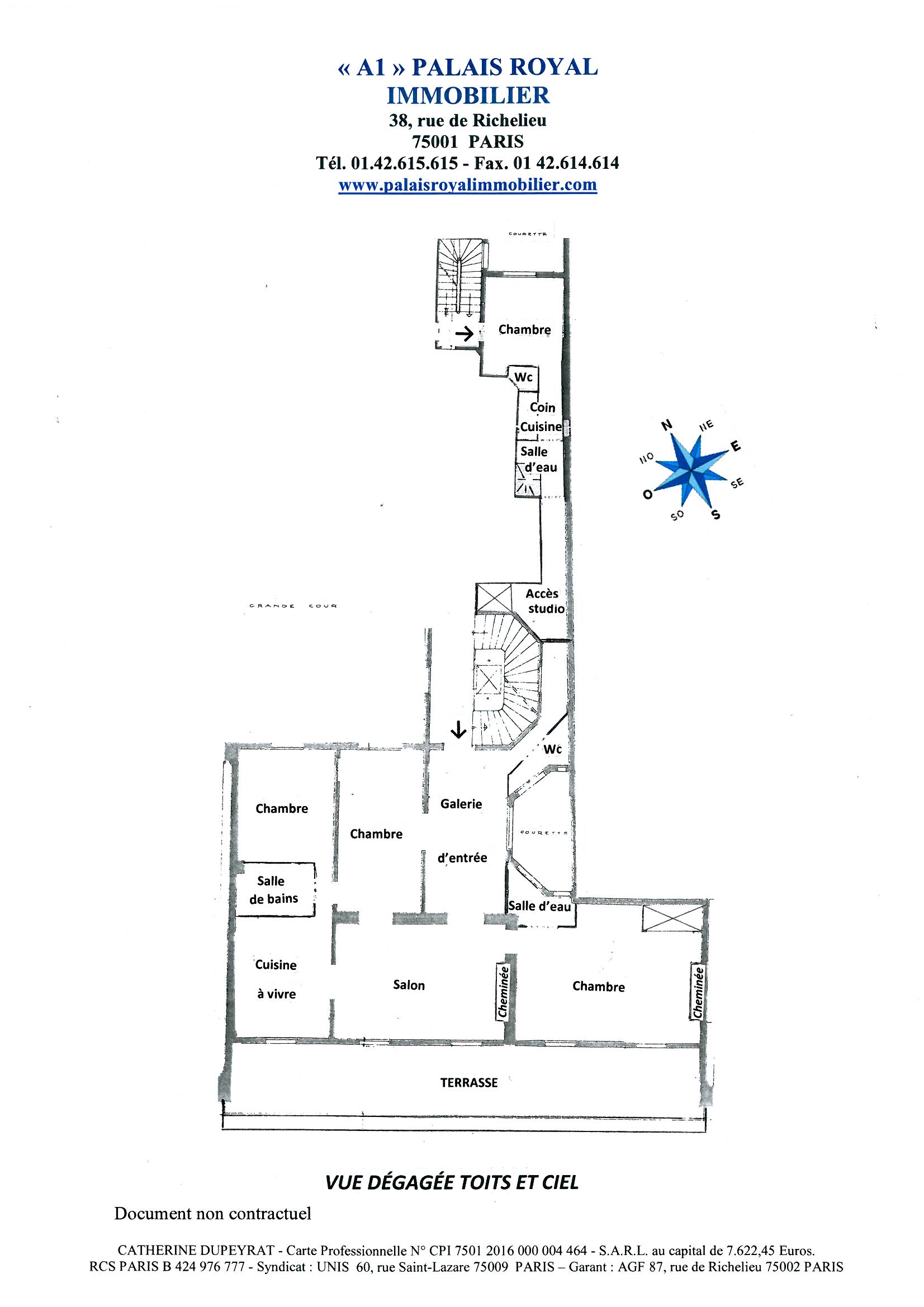 Paris 1er - Entre Tuileries et Place Vendôme
Appartement 163m² + Terrasse fleurie 46m²
Emplacement rare - Exposition plein soleil -
Bel immeuble Pierre de Taille - Ascenseur - Plan