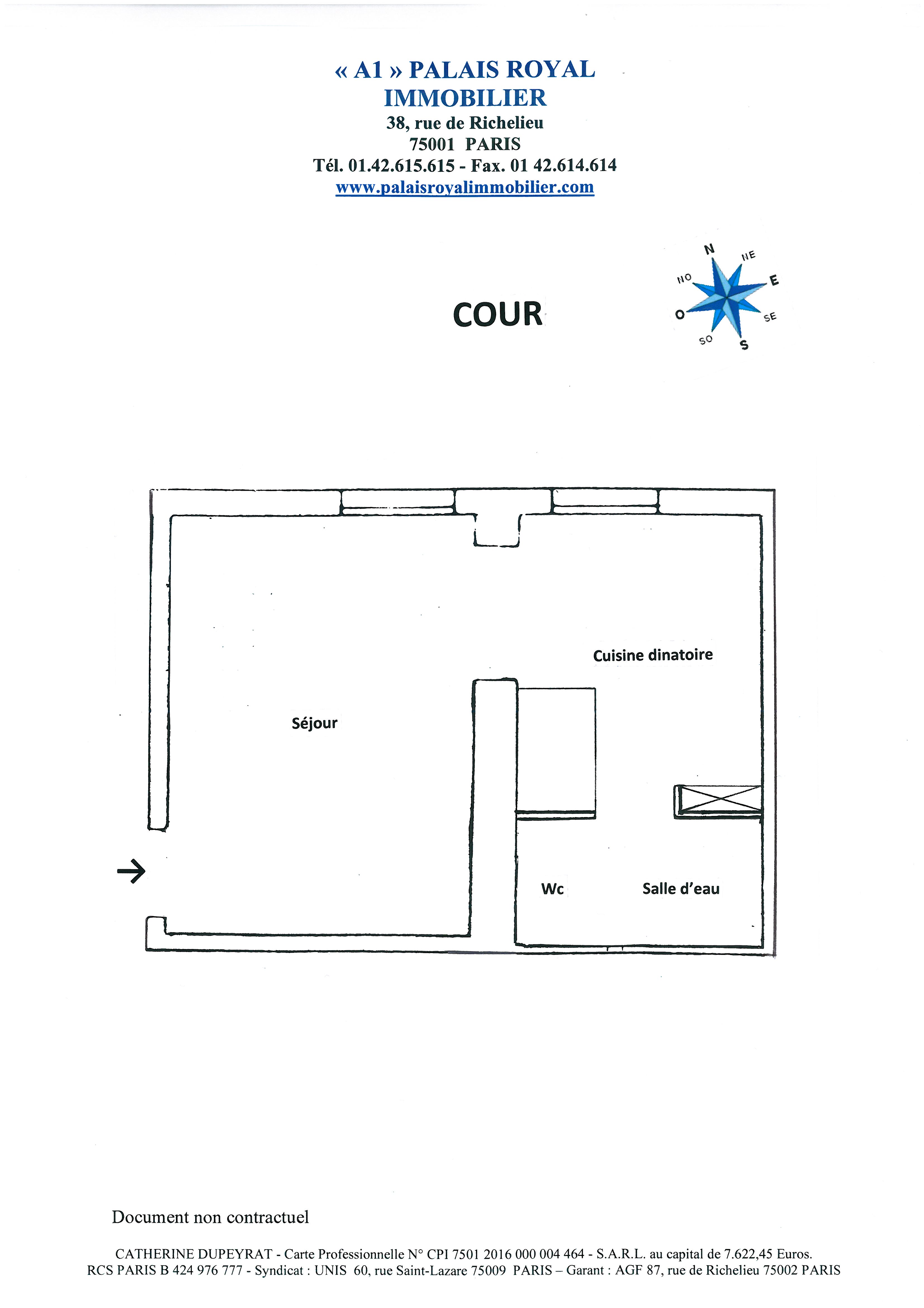 Paris 2ème - Saint-Augustin
Charmant pied à terre - 6ème étage + Ascenseur
Prestations haut de gamme - Calme sur cour pavée
Immeuble Pierre de taille XVIIIème siècle
 - Plan