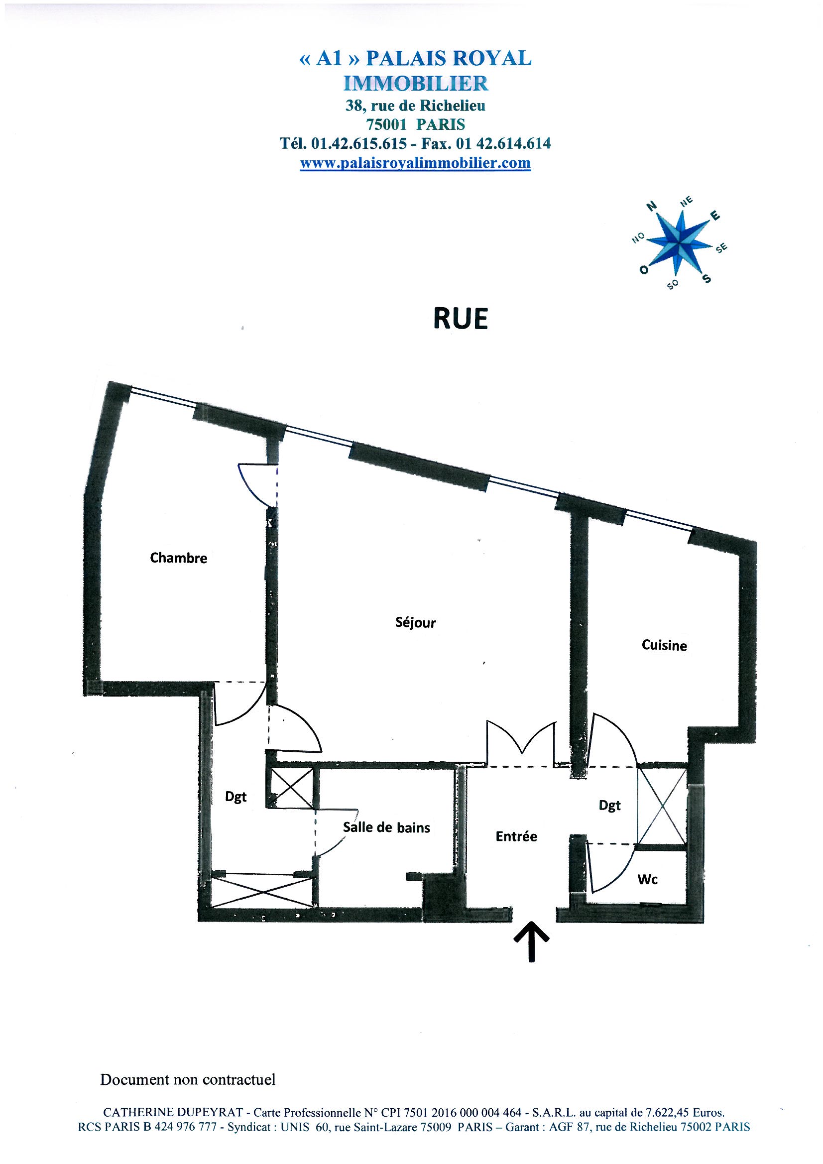 PARIS 1ER  
SAINT-HONORÉ - COMÉDIE FRANÇAISE
SPACIEUX 2 PIÈCES - 60 m²
IMMEUBLE GRAND STANDING - 4ÈME ÉTAGE + ASCENSEUR - Plan