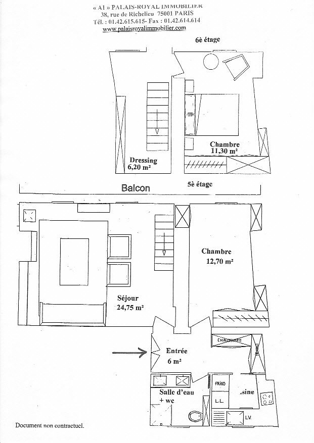 VENDU
PARIS 2EME
ENTRE LA PLACE DES VICTOIRES ET MONTORGUEIL
SUPERBE APPARTEMENT
Rénovation de qualité
VUE DÉGAGÉE - BALCON FILANT - Plan