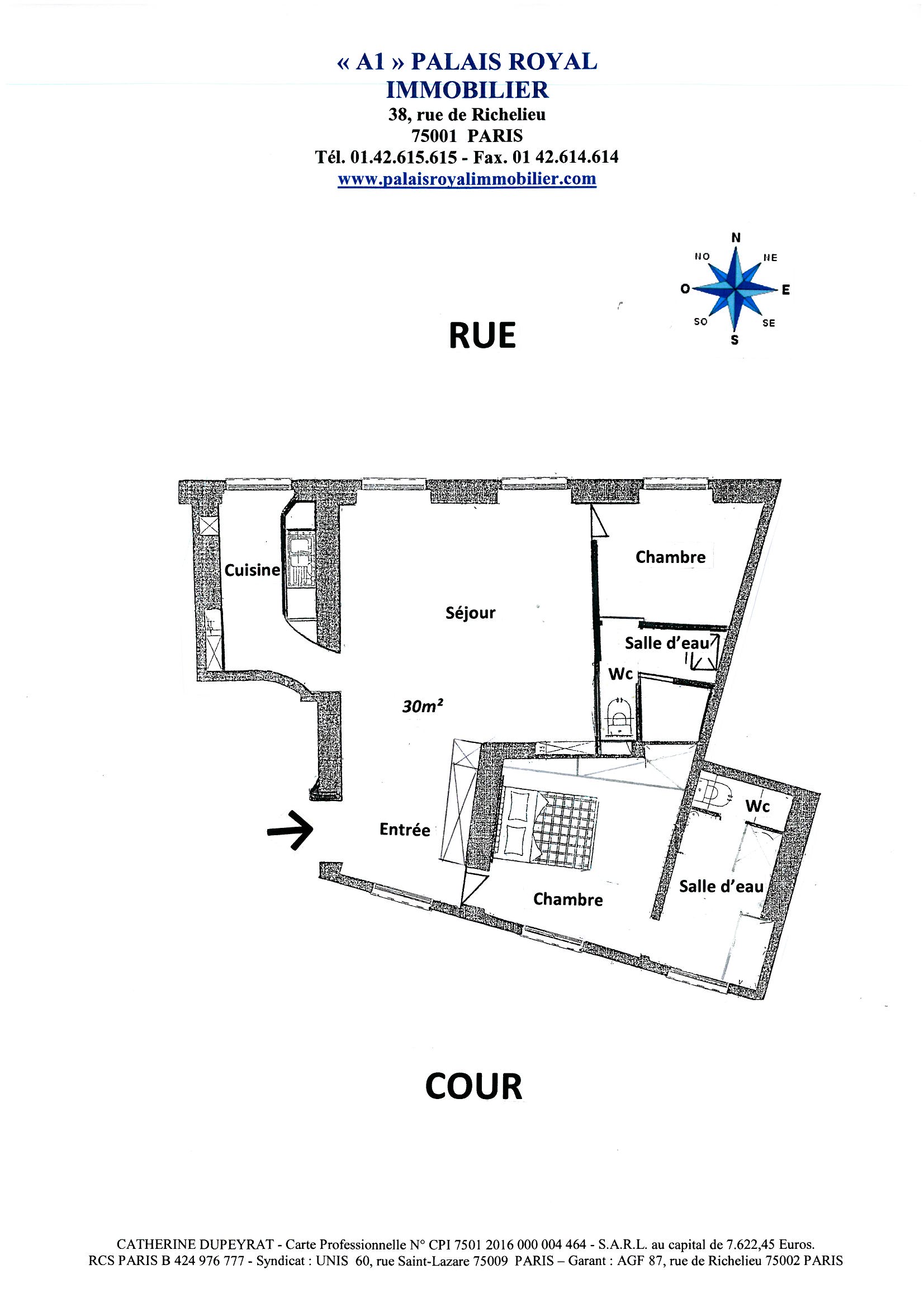 PARIS 2ème  – GAILLON/CHOISEUL
BEAU 3 PIÈCES TRAVERSANT – 66,36m²
3ème ÉTAGE – 2 CHAMBRES - 2S/D’EAU/WC
RÉNOVATION MODERNE DE QUALITÉ

 - Plan