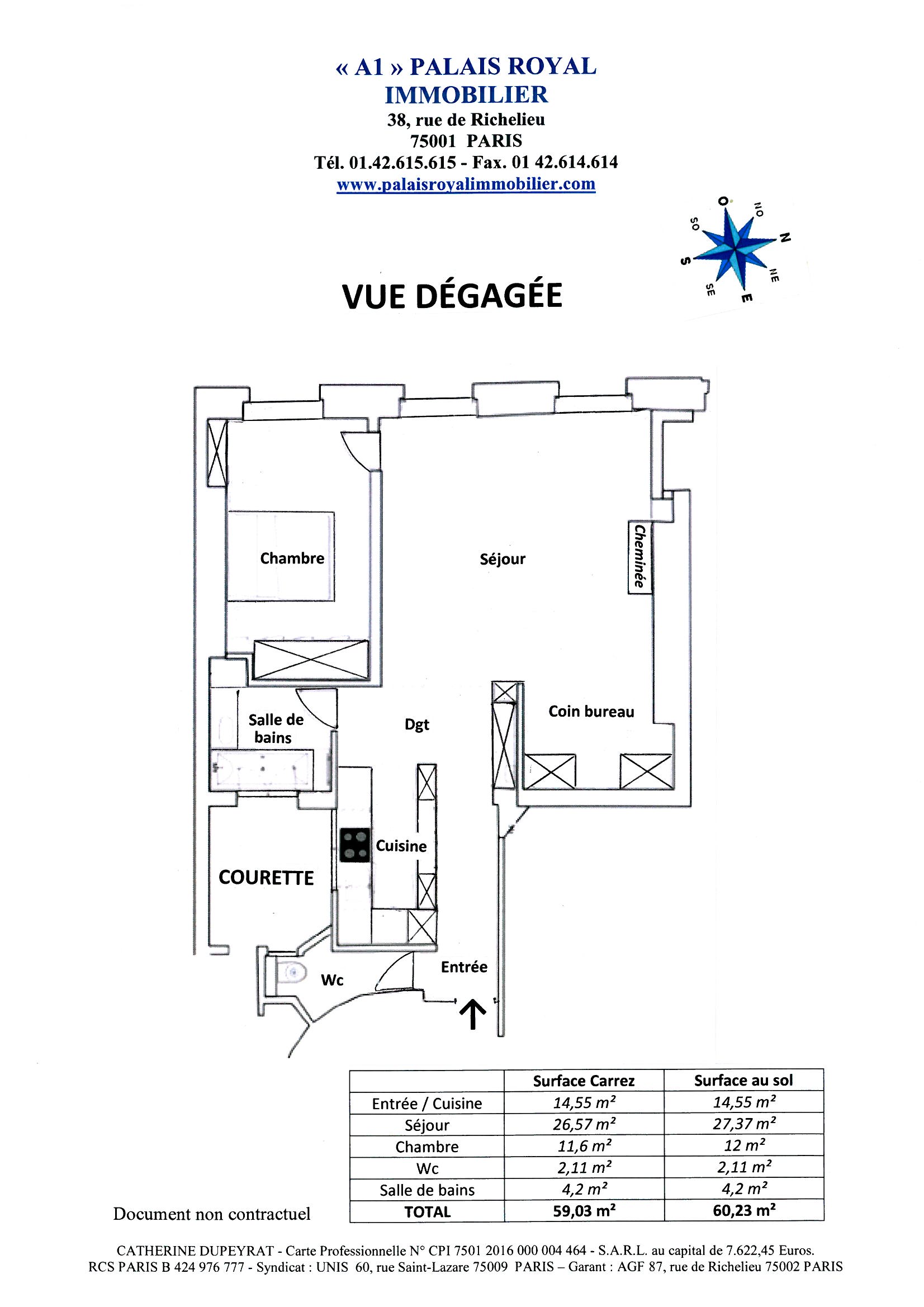 PARIS 2ème – SAINTE-ANNE / CHOISEUL
CHARMANT 2 PIÈCES - ÉTAT IMPECCABLE
4ème ÉTAGE + VUE DÉGAGÉE SUR LES TOITS 
ASCENSEUR - PLEIN OUEST - GRAND CALME

 - Plan